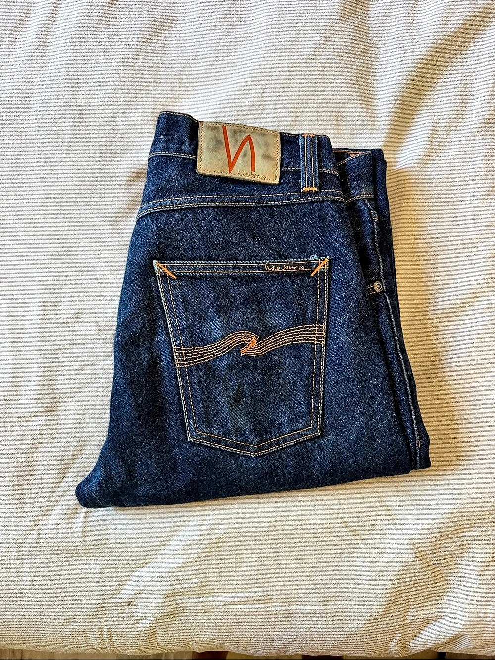 Nudie Jeans Steady Eddie Dry Selvage Jeans Blue Waist 31